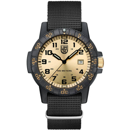 Luminox Men's Watch - Leatherback Sea Turtle Giant Gold Tone Dial Strap | XS.ZC25.GP ,