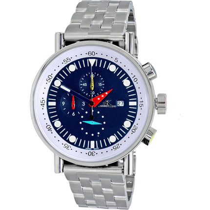 Adee Kaye Men's Watch - Mando-Mb Silver Stainless Steel Bracelet Date | AK2268-20BU ,