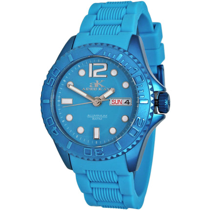 Adee Kaye Women's Watch - Tear Drop Quartz Blue Dial Rubber Strap | AK5433-L (BLU) ,