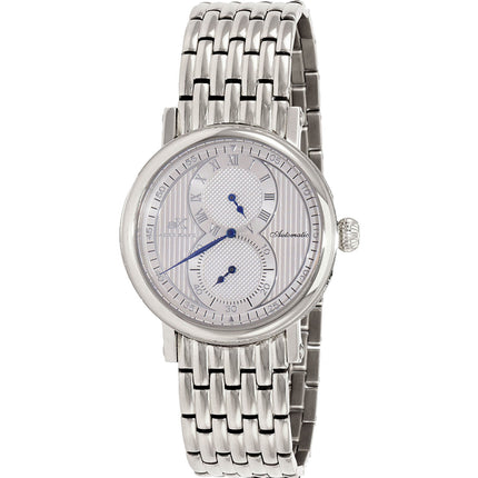 Adee Kaye Men's Watch - Mondo-G1 Automatic Silver Tone Dial Bracelet | AK5665-MB-RSV ,