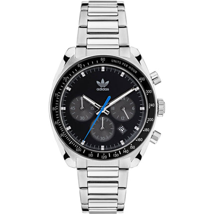 Adidas Men's Watch - Originals Quartz Black Dial Silver Steel Bracelet | AOFH22006 ,