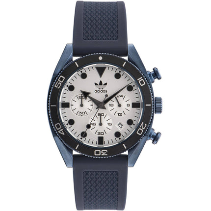 Adidas Men's Watch - Originals Quartz White Dial Navy Blue Rubber Strap | AOFH23004 ,