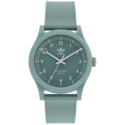 Adidas Men's Watch - Originals Solar Powered Green Dial Rubber Strap | AOST22045 ,