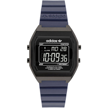 Adidas Women's Watch - Originals Quartz Black Digi Dial Navy Blue Strap | AOST22077 ,