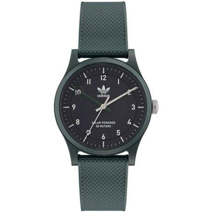 Adidas Men's Watch - Originals Quartz Black Dial Green Rubber Strap | AOST22557 ,