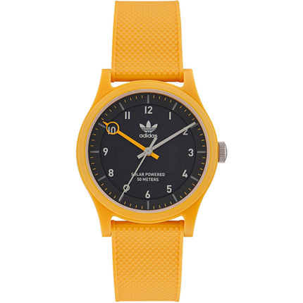 Adidas Men's Watch - Originals Quartz Black Dial Yellow Rubber Strap | AOST22558 ,