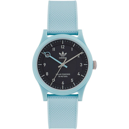Adidas Men's Watch - Originals Quartz Resin Case Black Dial Blue Strap | AOST22561 ,