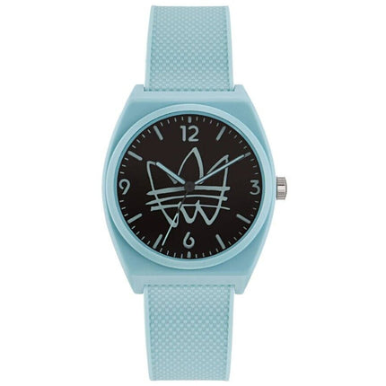 Adidas Men's Watch - Originals Quartz Resin Case Black Dial Blue Strap | AOST22563 ,