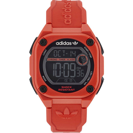 Adidas Men's Watch - Originals Quartz Black Digital Dial Rubber Strap | AOST23063 ,