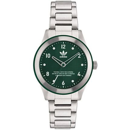 Adidas Men's Watch - Originals Quartz Green Dial Silver Steel Bracelet | AOSY22520 ,