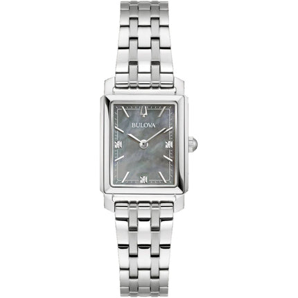 Bulova Women's Watch - Sutton Grey Dial Silver Stainless Steel Bracelet | 96P252 ,