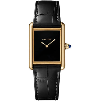 Cartier Men's Watch - Tank Louis Cartier Automatic Black Leather Strap | WGTA0091 ,