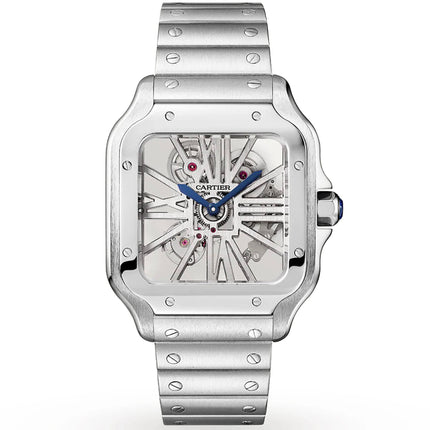 Cartier Men's Watch - Santos de Cartier Automatic Silver Steel Bracelet | WHSA0015 ,