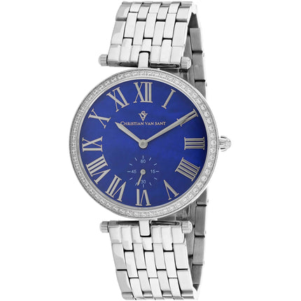 Christian Van Sant Women's Watch - Hush Silver Stainless Steel Bracelet | CV0291 ,