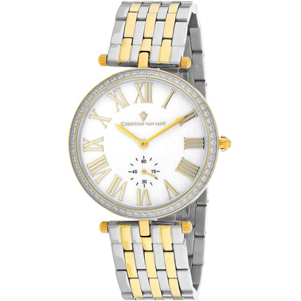 Christian Van Sant Women's Watch - Hush Quartz Mop Dial Two Tone Bracelet | CV0296 ,