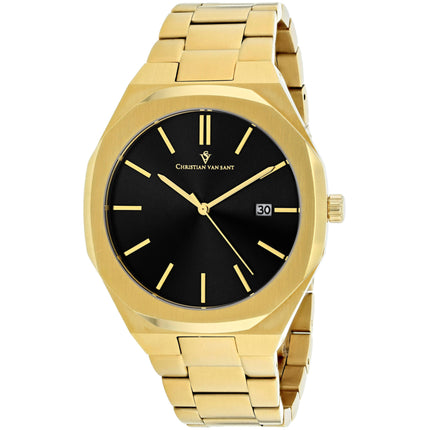 Christian Van Sant Men's Watch - Octavius Slim Quartz Yellow Gold Bracelet | CV0527 ,