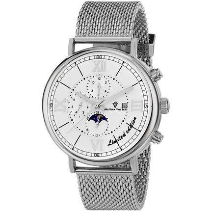 Christian Van Sant Men's Watch - Somptueuse LTD White Dial Silver Bracelet | CV1150 ,