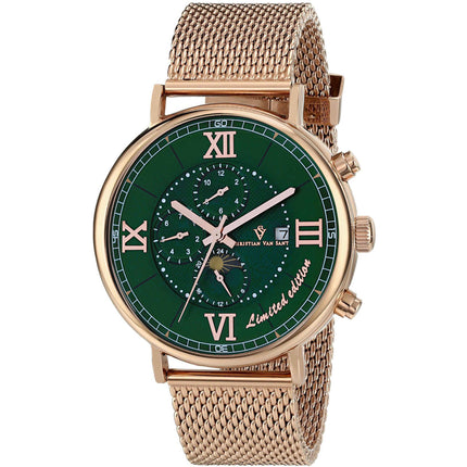Christian Van Sant Men's Watch - Somptueuse LTD Automatic Green Dial Steel | CV1156 ,