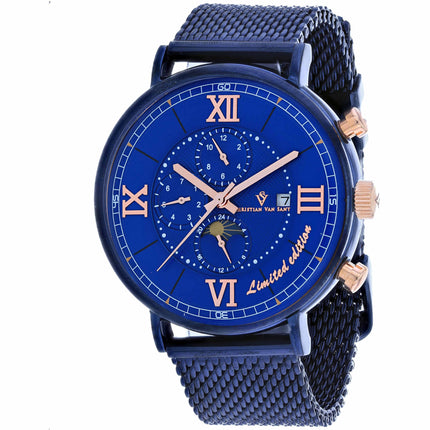 Christian Van Sant Men's Watch - Somptueuse LTD Automatic Blue Dial Steel | CV1158 ,