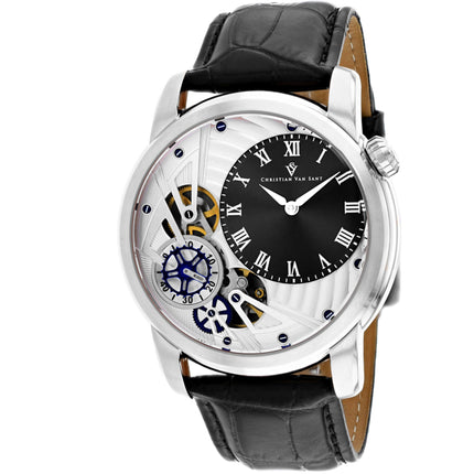 Christian Van Sant Men's Watch - Sprocket Auto-Quartz Black Dial Strap | CV1541 ,