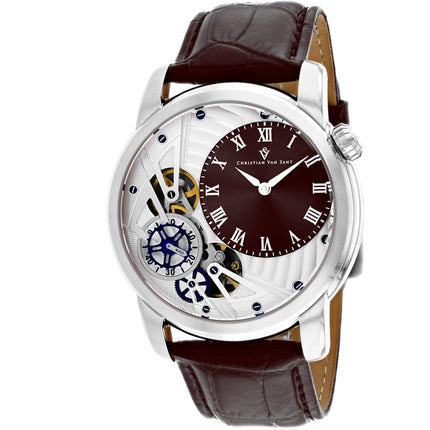Christian Van Sant Men's Watch - Sprocket Auto-Quartz Brown Dial Strap | CV1544 ,