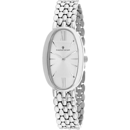 Christian Van Sant Women's Watch - Lucia Quartz Silver Dial Steel Bracelet | CV1810 ,