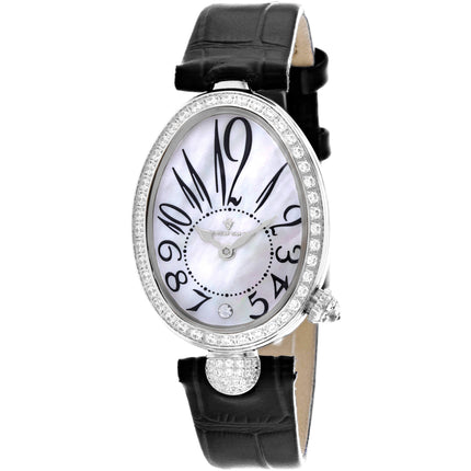 Christian Van Sant Women's Watch - Florentine Quartz Black Leather Strap | CV4290 ,