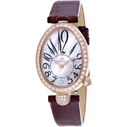 Christian Van Sant Women's Watch - Florentine Quartz Brown Leather Strap | CV4295 ,
