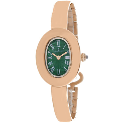 Christian Van Sant Women's Watch - Anora Quartz Green Dial Rose Gold Steel | CV4340 ,