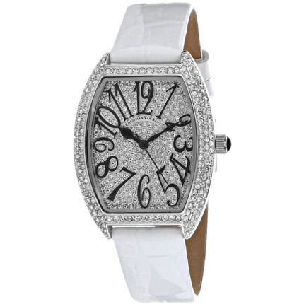 Christian Van Sant Women's Watch - Elegant Quartz White Dial Leather Strap | CV4821W ,