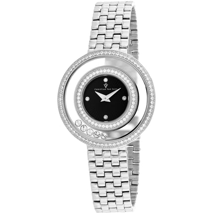 Christian Van Sant Women's Watch - Gracieuse Quartz Black Dial Bracelet | CV4830 ,