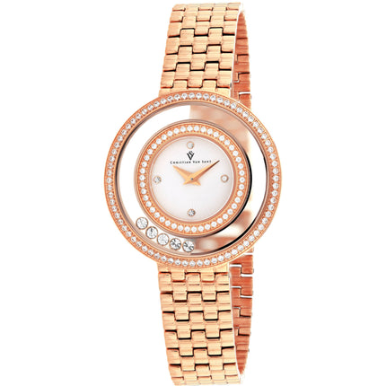 Christian Van Sant Women's Watch - Gracieuse White Dial Rose Gold Bracelet | CV4832 ,