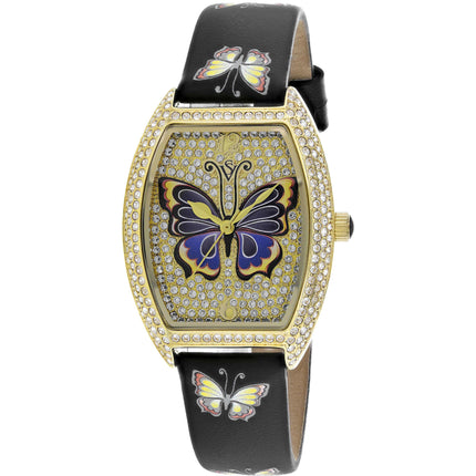 Christian Van Sant Women's Watch - Papillon Quartz Silver Dial Brown Strap | CV4873 ,
