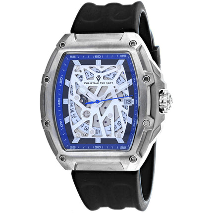 Christian Van Sant Men's Watch - Odyssey Automatic Black Rubber Strap | CV6191B ,