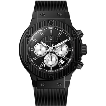 Christian Van Sant Men's Watch - Monarchy Quartz Red Dial Rubber Strap | CV8145 ,