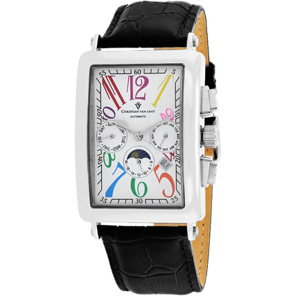 Christian Van Sant Men's Watch - Prodigy Automatic Blue Dial Leather Strap | CV9138 ,