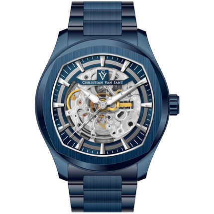 Christian Van Sant Men's Watch - Romeo Automatic Blue Dial Steel Bracelet | CV9511 ,