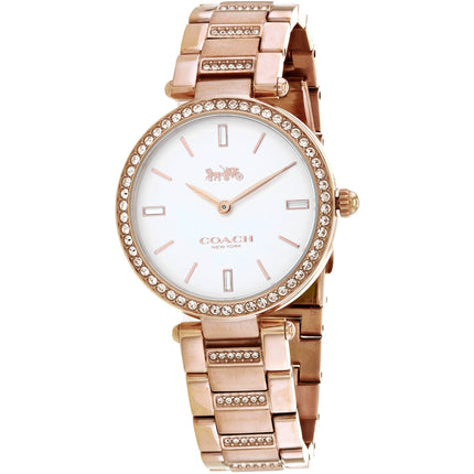 Coach Women's Watch - Park Quartz Silver Dial Rose Gold Steel Bracelet | 14503094 ,