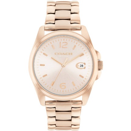 Coach Women's Watch - Greyson Quartz Rose Gold Tone Dial Steel Bracelet | 14503912 ,