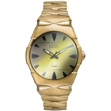 Diesel Men's Watch - D-Scruptor Quartz White Dial Yellow Gold Steel Bracelet | DZ2214 ,