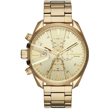 Diesel Men's Watch - MS9 Quartz Chronograph Yellow Gold Steel Bracelet | DZ4475 ,