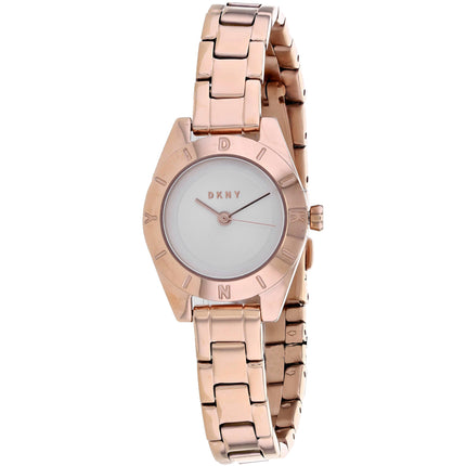 DKNY Women's Watch - Geograph Quartz Silver Dial Rose Gold Steel Bracelet | NY2871 ,