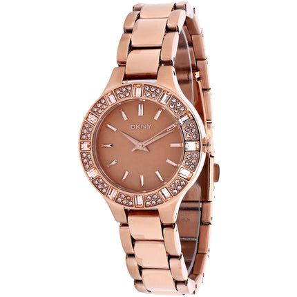 DKNY Women's Watch - Chambers Quartz Rose Gold Dial Stainless Steel Bracelet | NY8486 ,