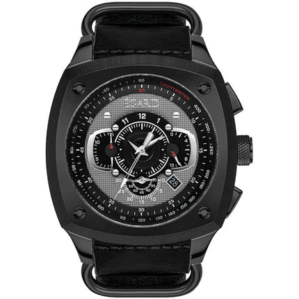 Egard Men's Watch - V1-Viking Suri Quartz Grey Dial Leather Strap | WCH-5083-F0H102 ,