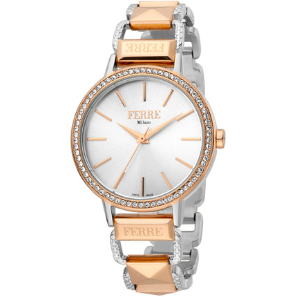 Ferre Milano Women's Watch - Classic Silver Dial Two Tone Bracelet | FM1L173M0101 ,