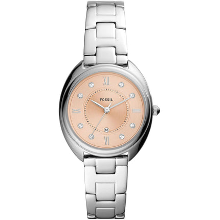 Fossil Women's Watch - Gabby Quartz Rose Gold Tone Dial Silver Bracelet | ES5146 ,