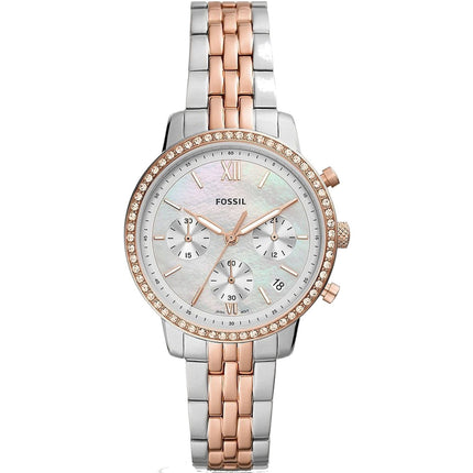 Fossil Women's Watch - Neutra Quartz White Mop Dial Two Tone Steel Bracelet | ES5279 ,