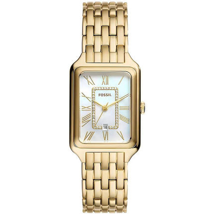Fossil Women's Watch - Raquel Quartz White Mop Dial Yellow Gold Bracelet | ES5304 ,