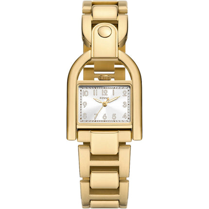 Fossil Women's Watch - Harwell Quartz Silver Dial Yellow Gold Bracelet | ES5327 ,