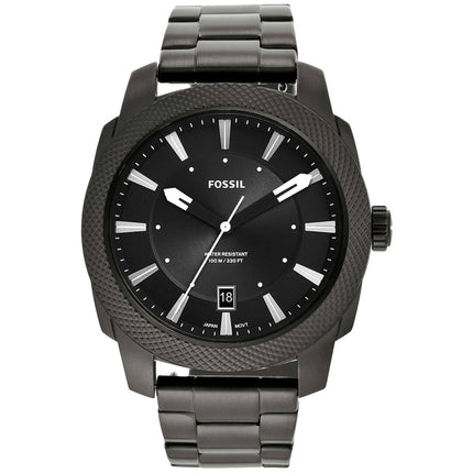 Fossil Men's Watch - Machine Quartz SS Case Black Dial Smoke Grey Bracelet | FS5970 ,